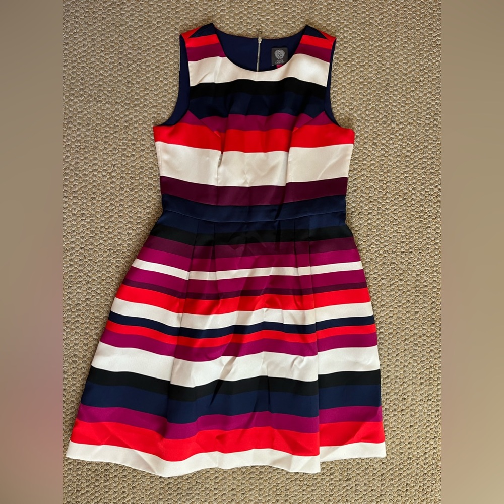 Vince Camuto Stripe Dress Size: 14